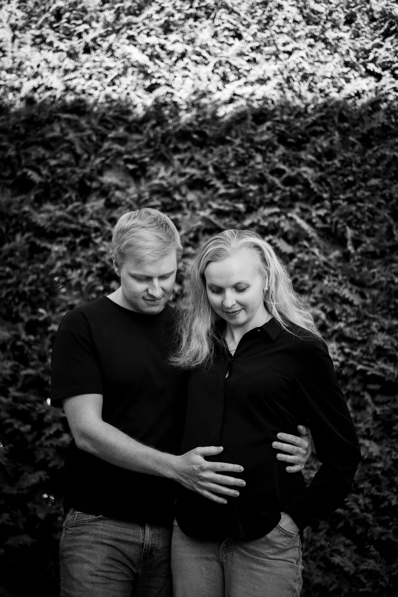 Bilde fra gravidfotografering med Marte Bjørgum